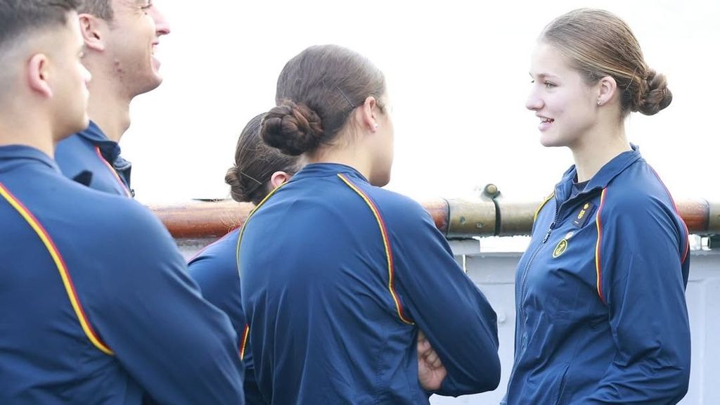 La princesa Leonor, en el buque escuela 'Elcano'