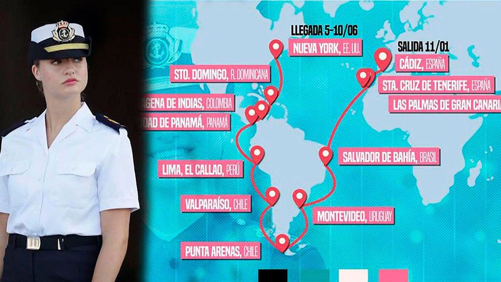 El mapa de ruta de la princesa Leonor: sus destinos y paradas durante los próximos seis meses Fiesta 2025 Top Vídeos 432