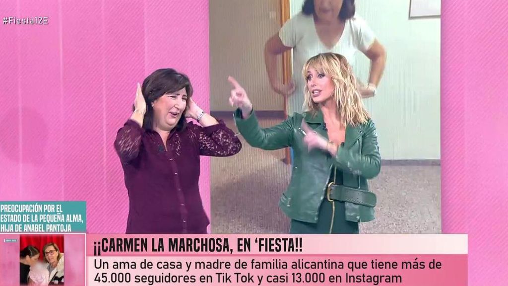 Emma y los colaboradores se sueltan la melena y bailan con Carmen la Marchosa, la sensación de TikTok