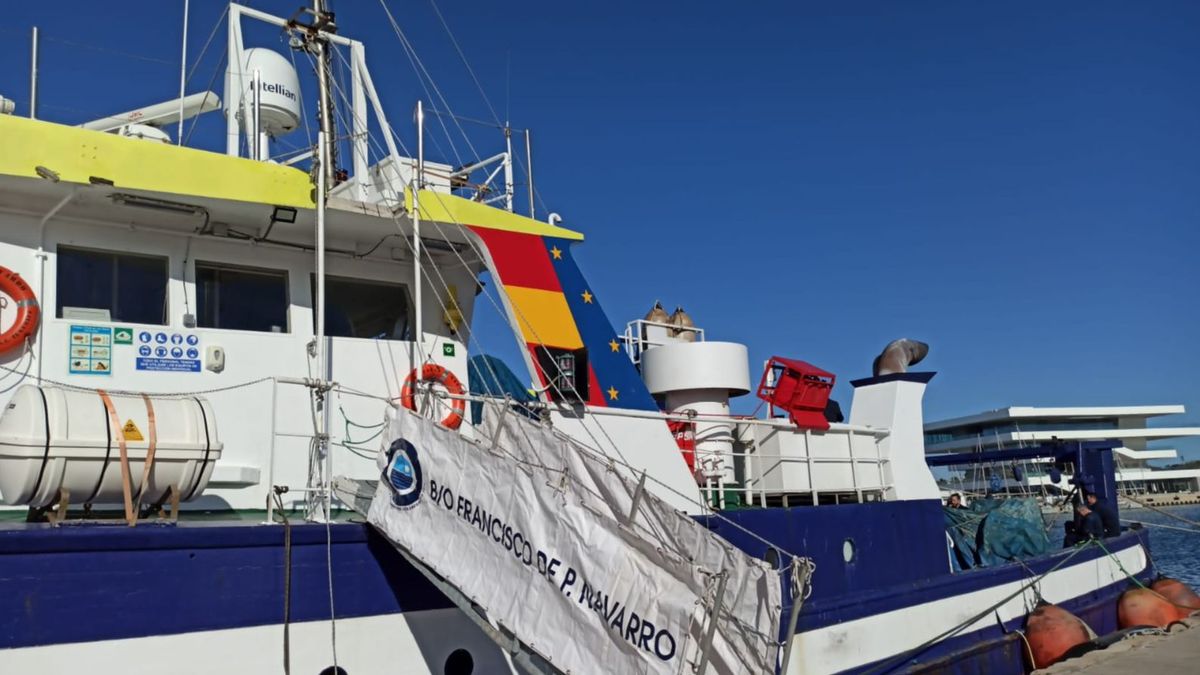 El buque Francisco de Paula Navarro amarrado en el Puerto de Valencia