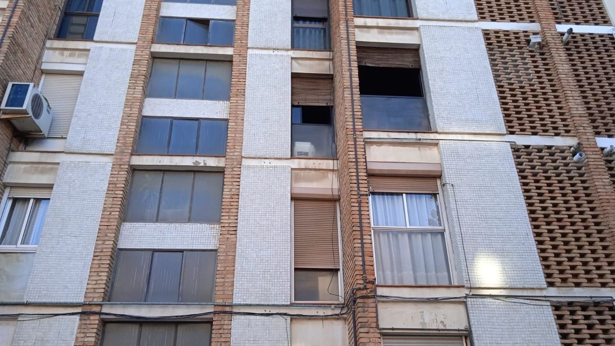 Imagen de la fachada del piso incendiado