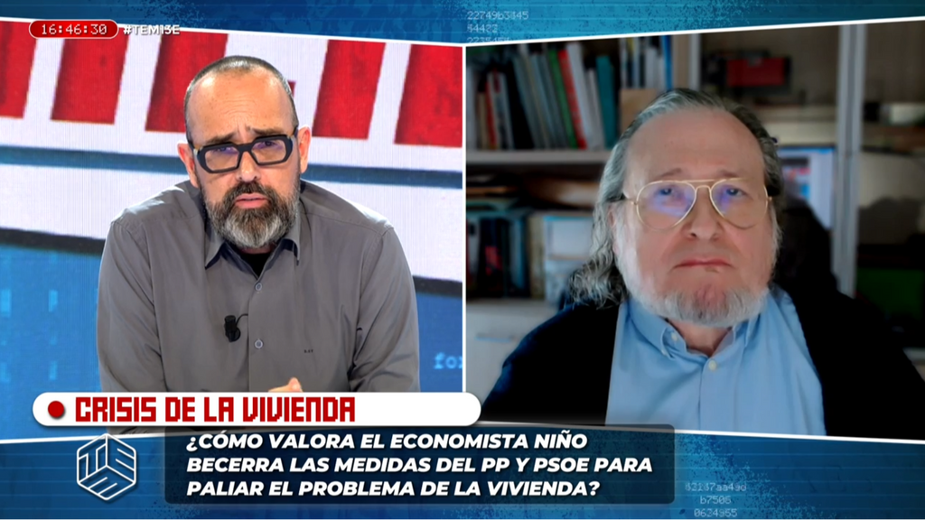 El economista Niño Becerra valora las medidas del PP y PSOE sobre el problema de la vivienda: "Supone una improvisación..."