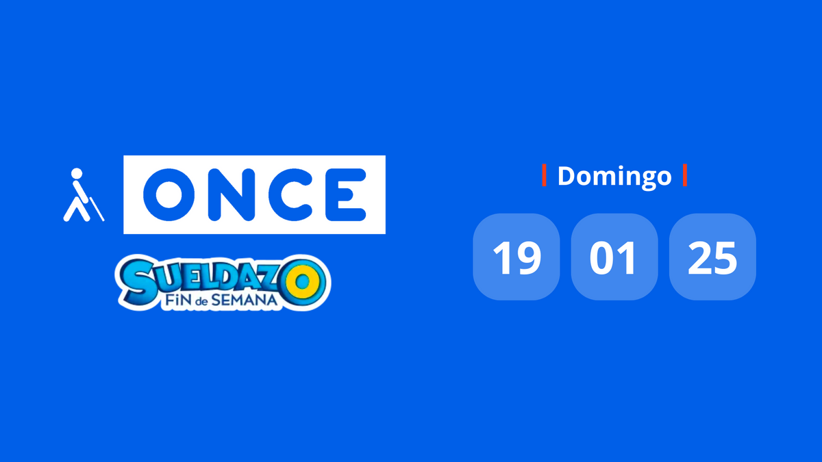 Resultado Sueldazo de la ONCE: comprueba el número premiado hoy domingo 19 de enero de 2025