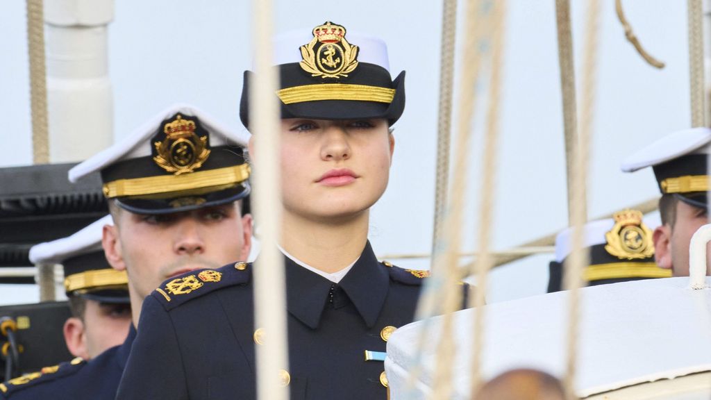 La princesa Leonor, en el Elcano