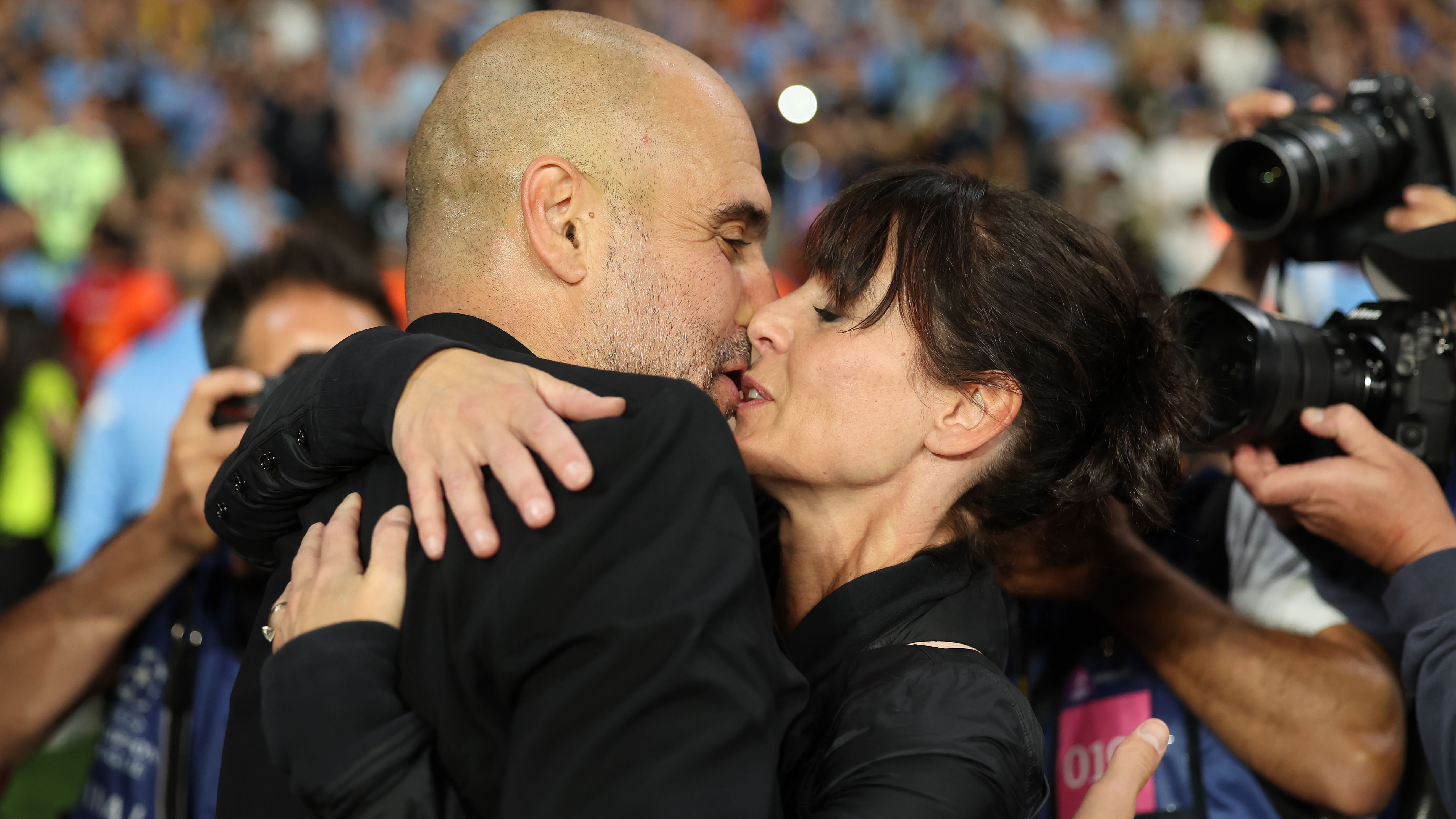 Pep Guardiola y Cristina Serra, en una fotografía de archivo