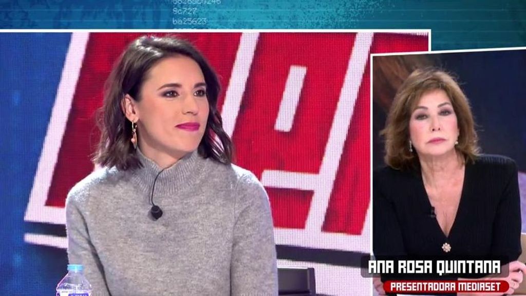 Ana Rosa Quintana responde a Irene Montero tras arremeter contra ella en 'TEM': ''¿Esta señora quién es?''