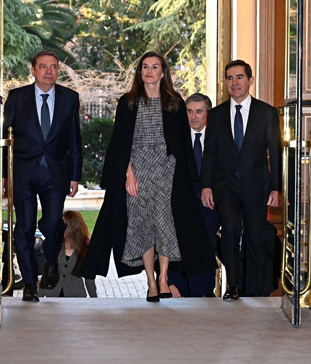 La reina Letizia en el acto de la Fundación Microfinanzas BBVA.