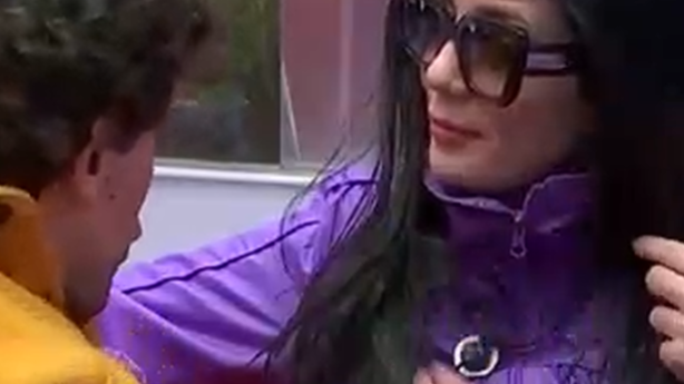 Óscar departe con Ana Herminia