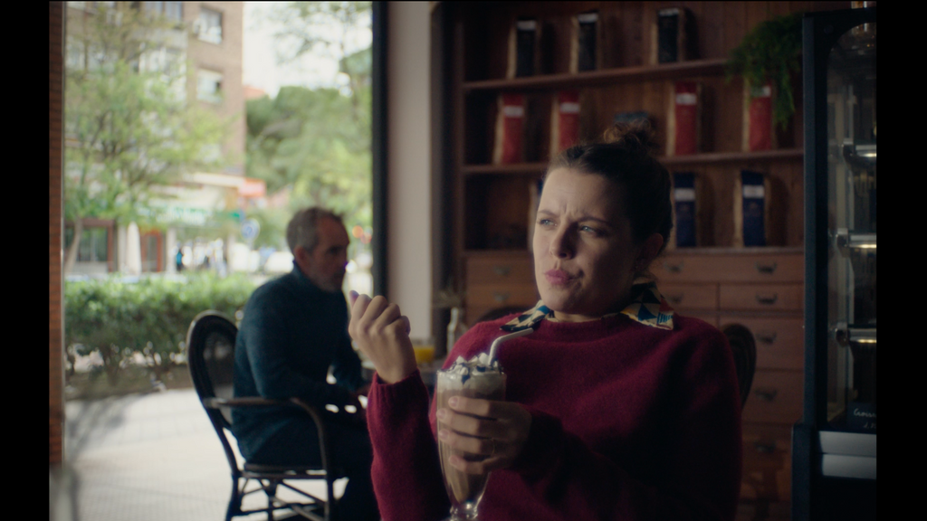 Andrea Ros durante una escena de 'Cuarentena', corto de ficción nominado a los Premios Goya