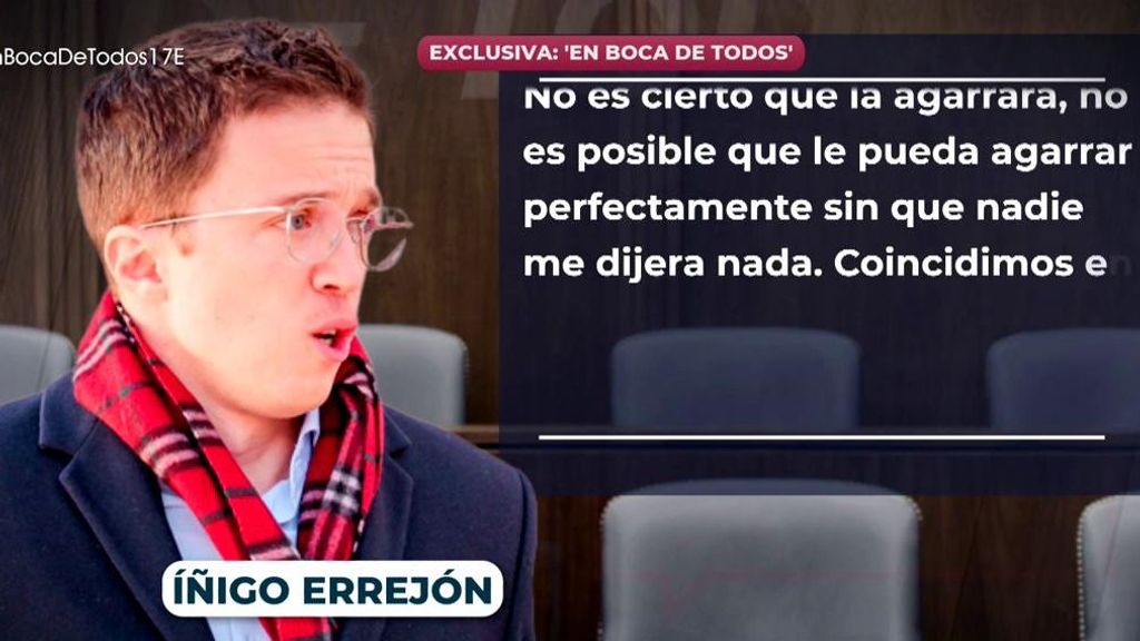 Exclusiva | La declaración de Íñigo Errejón ante el juez: "No es cierto que la agarrara, nos besamos mutuamente"