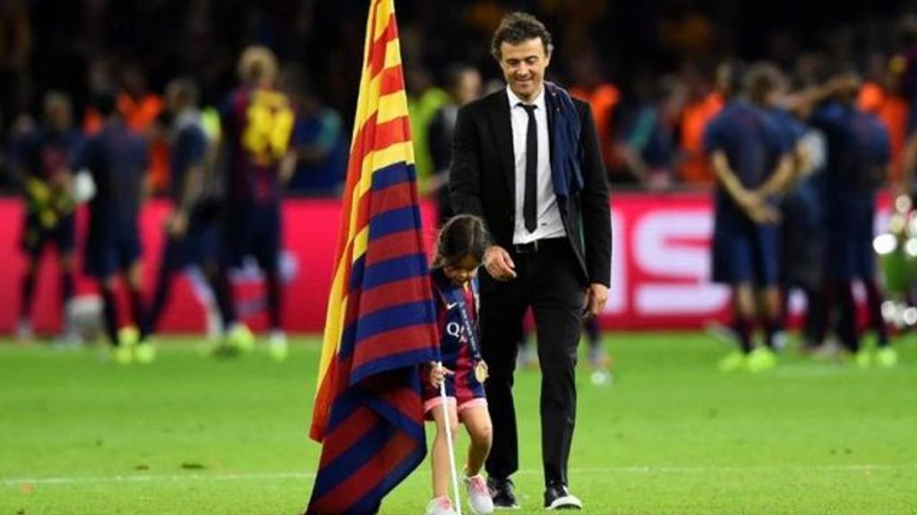 Luis Enrique, en una imagen con su hija Xana