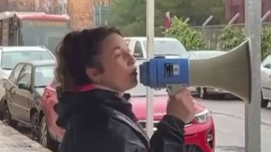 María Verdejo, en la protesta en Alcoy