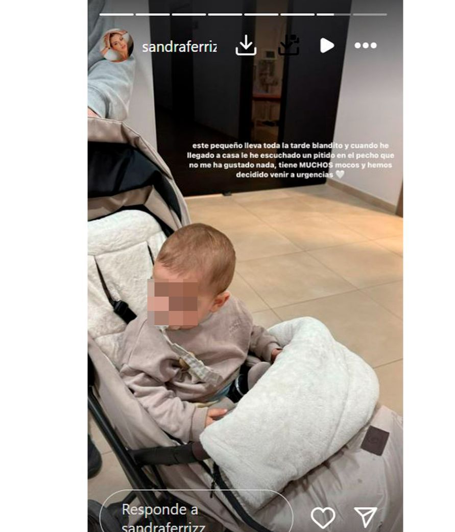 Sandra Férriz cuenta que su hijo no está bien y se va a urgencias