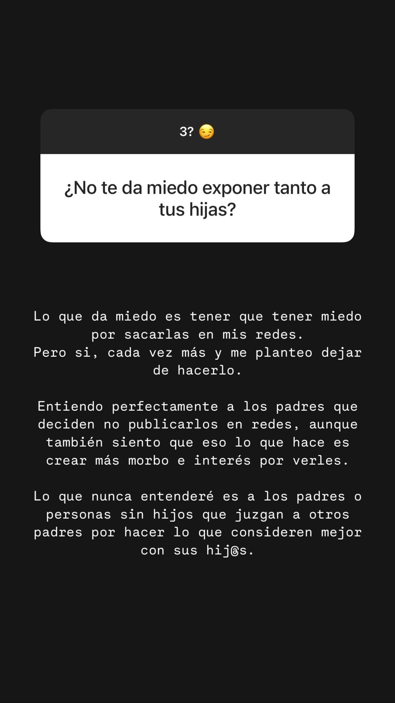 La respuesta de Violeta Mangriñán sobre la exposición de sus hijas