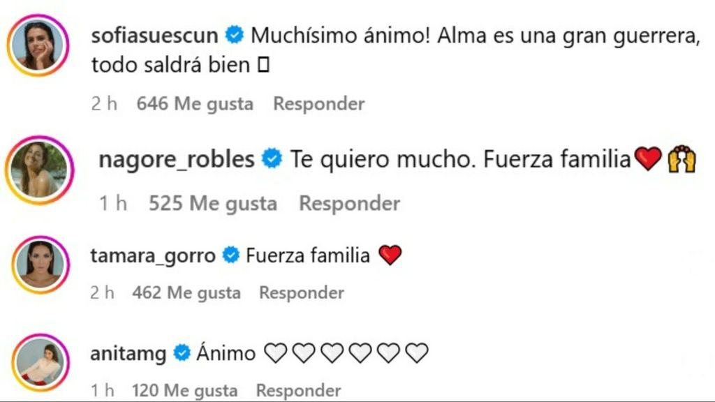 Las influencers muestran su apoyo a Anabel Pantoja