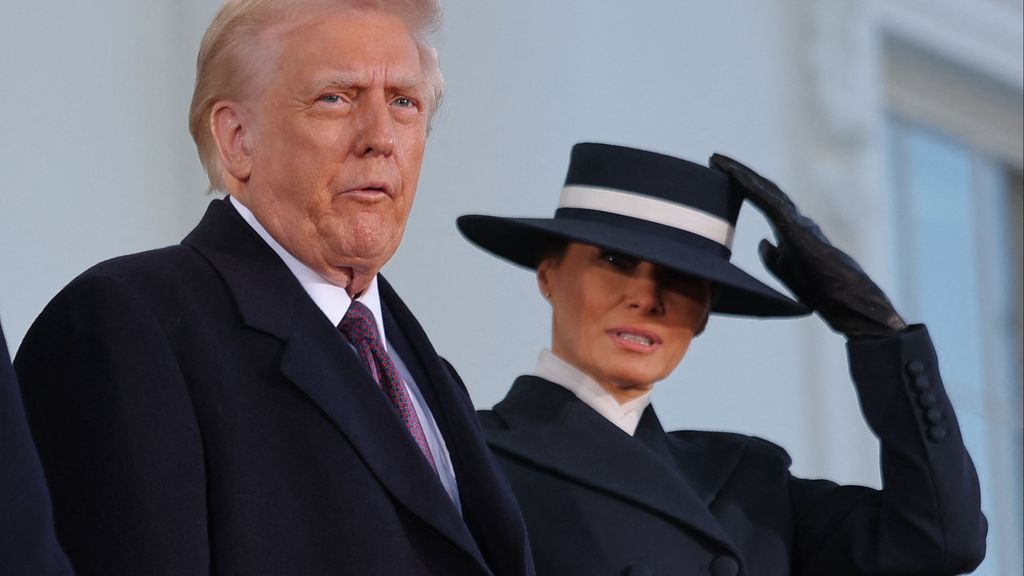 Trump y Melania en la toma de posesión