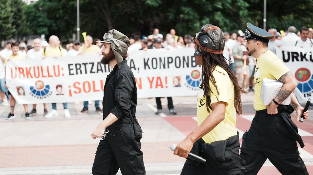 Una protesta de ertzainas en Bilbao, durante el gobierno de Urkullu