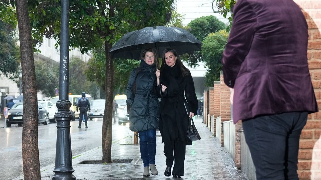 La reina Letizia llega a su reunión