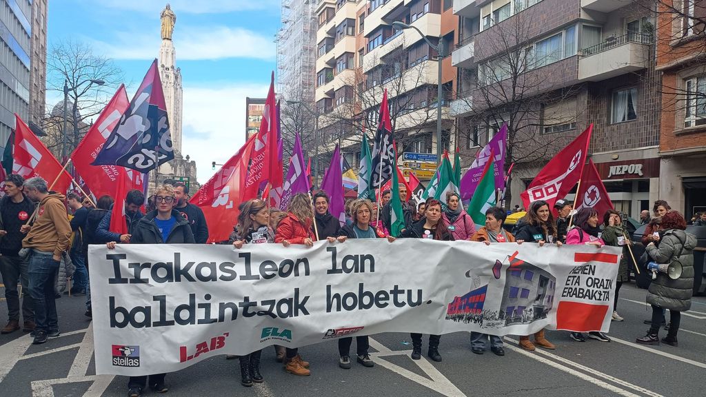 Manifestación por las calles de Bilbao