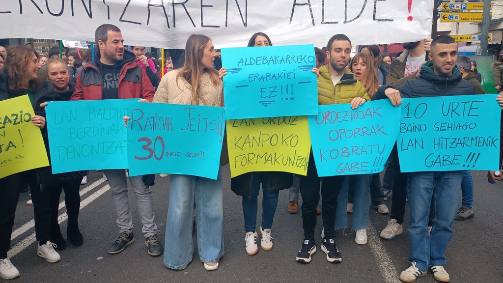 Participantes en la manifestación de Bilbao