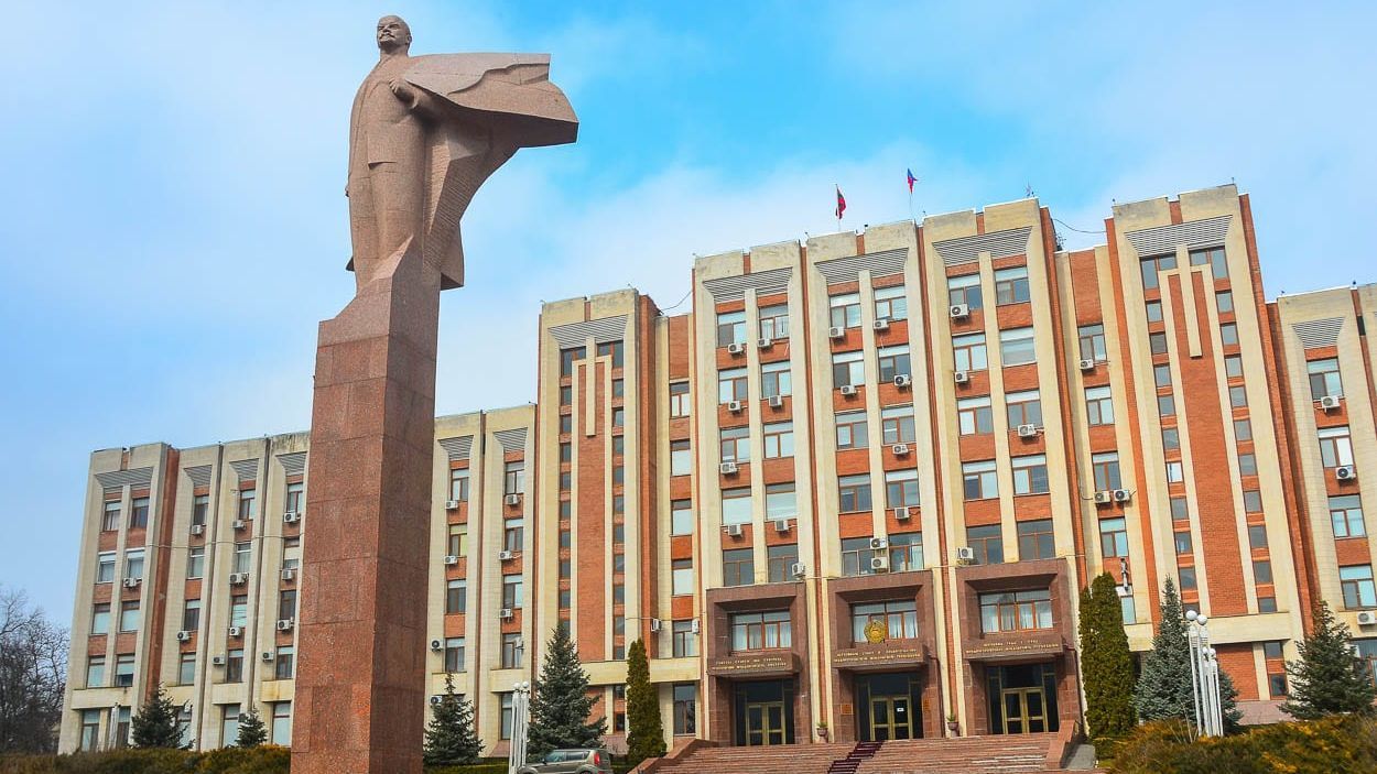 Uno de los edificios gubernamentales de Tiraspol, capital de Transnistria