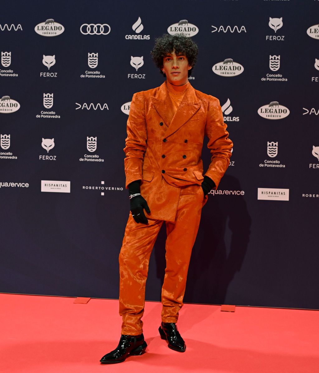 El actor chileno Jorge López posa en la alfombra roja de los Premios Feroz 2025