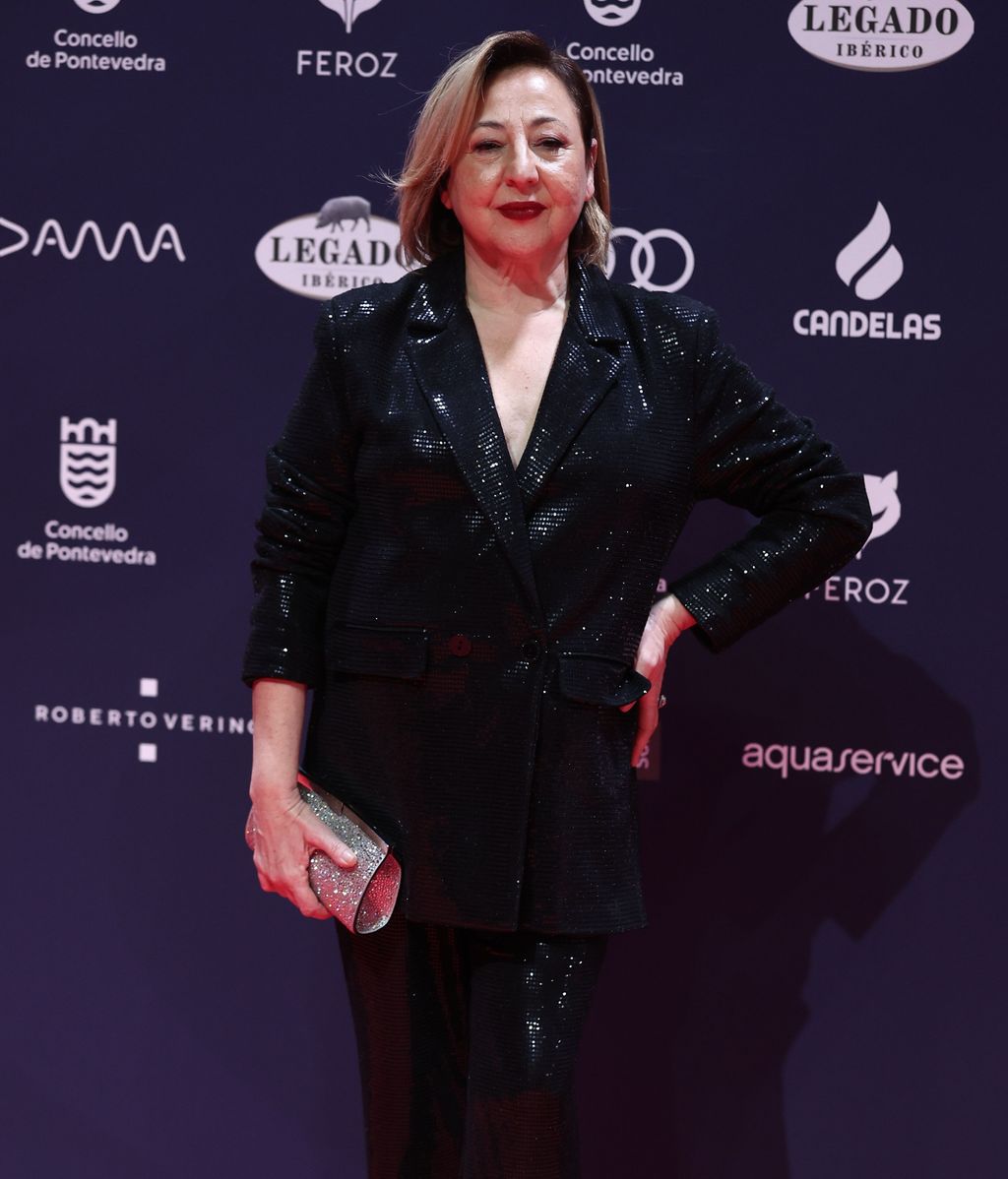 La actriz Carmen Machi posa en la alfombra roja de los Premios Feroz 2025