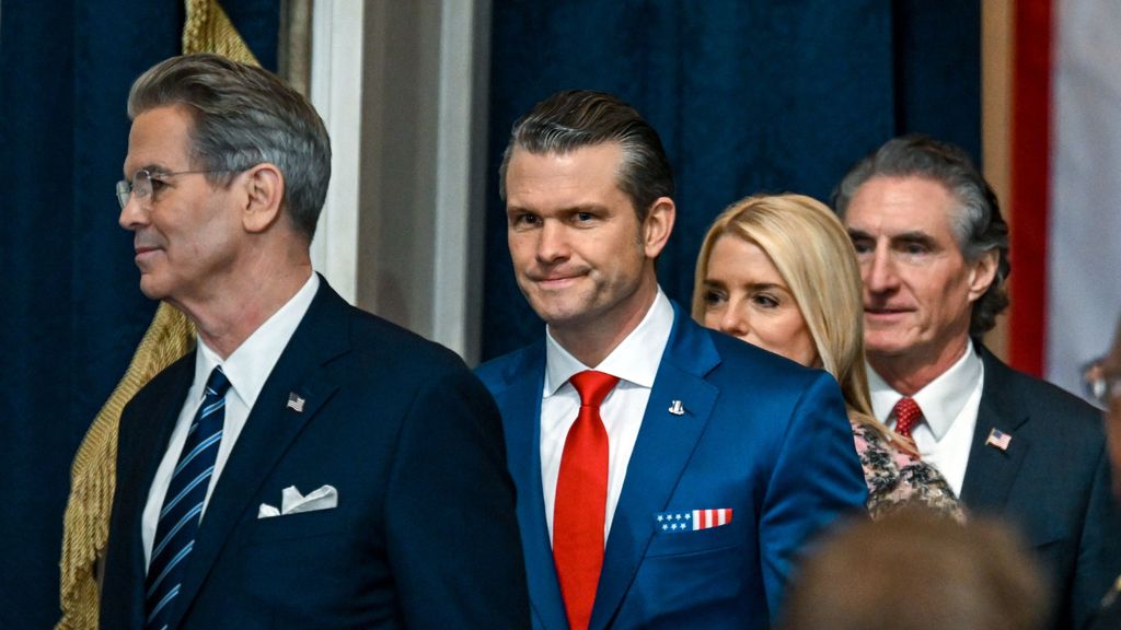 Pete Hegseth en la toma de posesión de Donald Trump