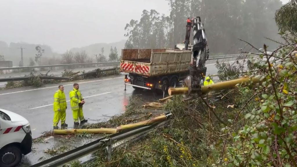 Problemas en varias carreteras por culpa de las fuertes rachas de viento