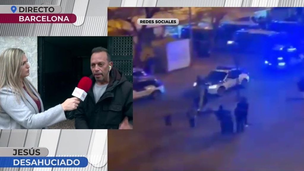 Un desahuciado de 'La Mina' arremete contra los Mossos: "Hubo mucha violencia, me empujaron a mí y a mis dos hijos"