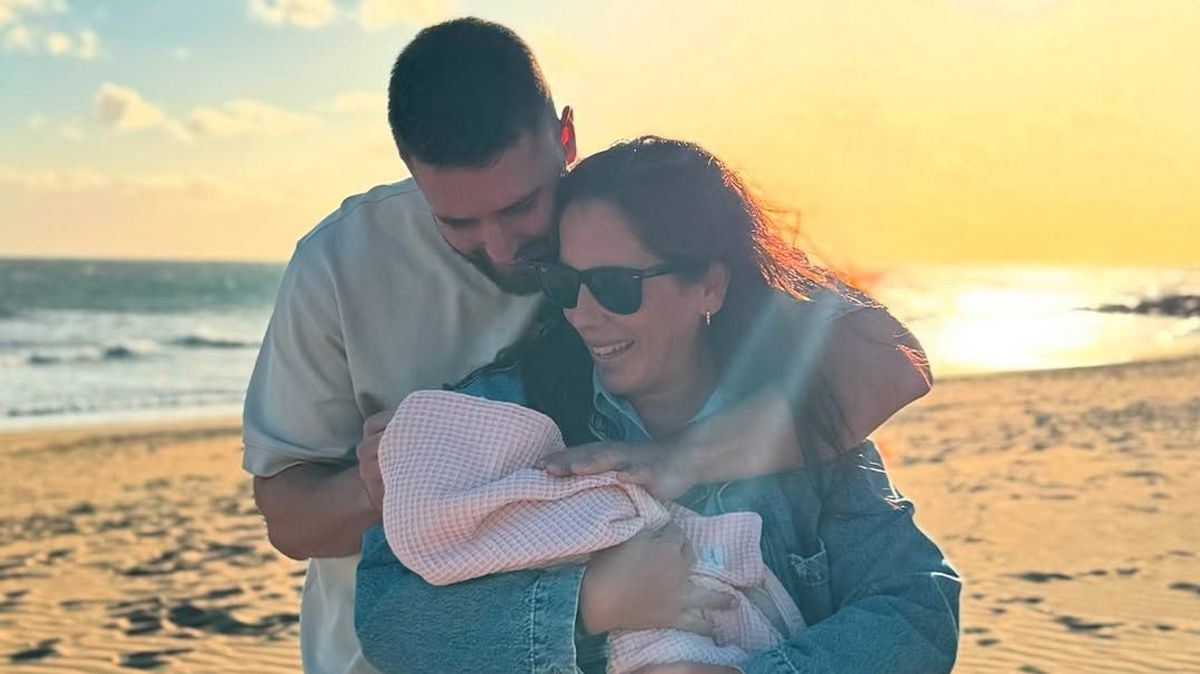 Anabel Pantoja, David Rodríguez y su hija Alma