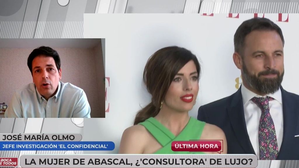 José María Olmo, sobre la investigación a la mujer de Abascal: "Recibe grandes sumas de dinero del partido de su marido"