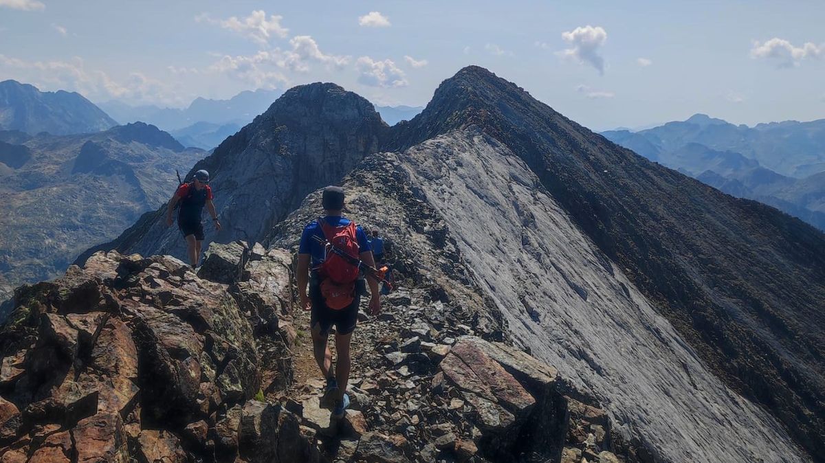 Joseba y su hermana fueron testigos del accidente ocurrido en el Pirineo de Huesca