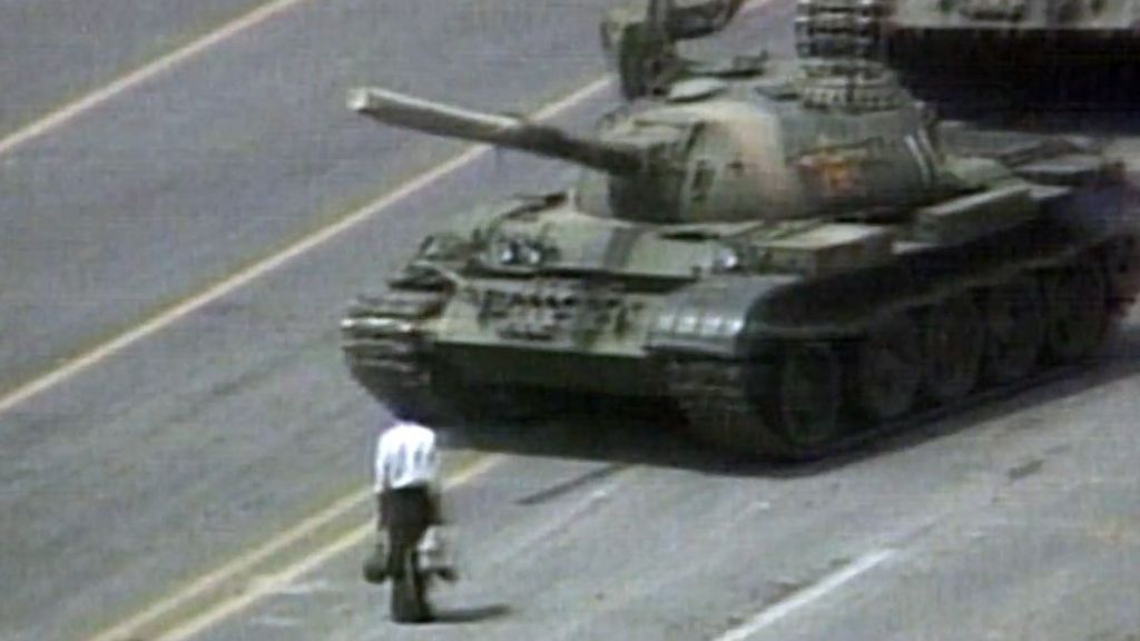 Una imagen de los enfrentamientos en la Plaza de Tiananmen en 1989