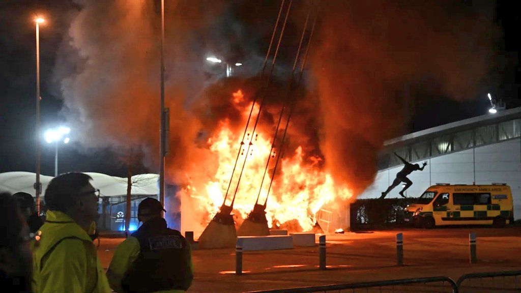 Incendio en el Etihad Stadium de Manchester City