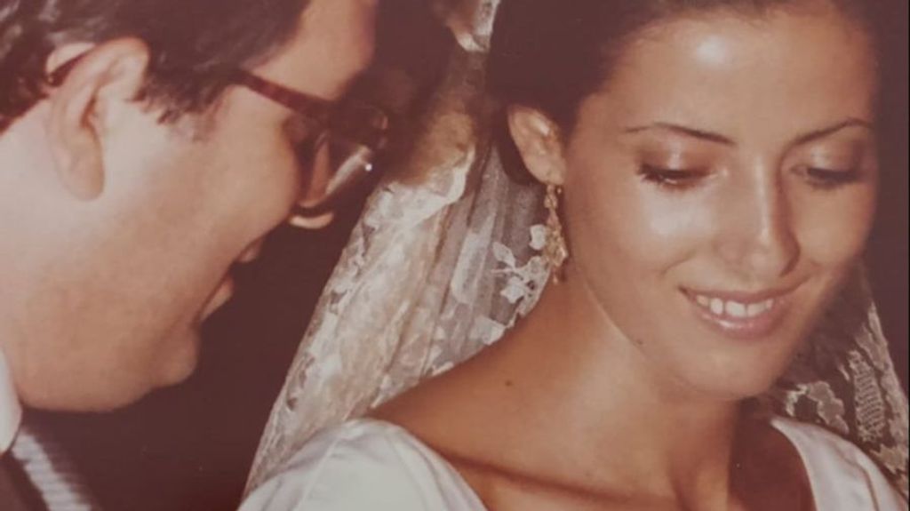Rosario Cordón y Francisco Cabrera el día de su boda