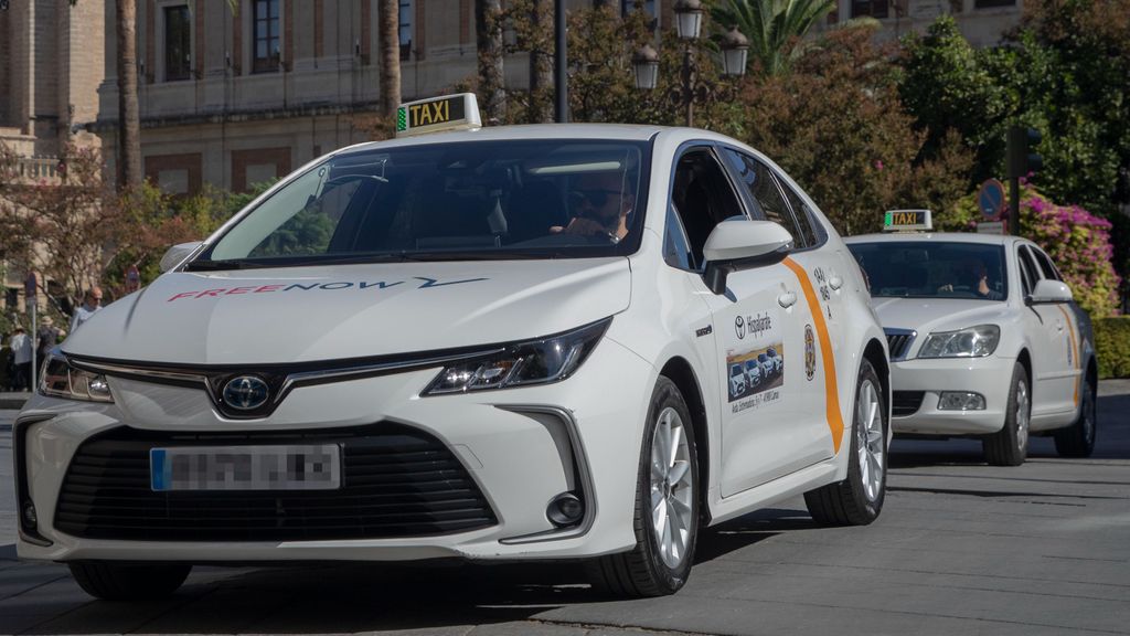 Taxistas en el centro de Sevilla