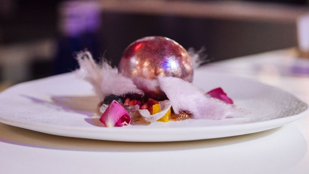Uno de los postres que jordi Roca cocinó en directo