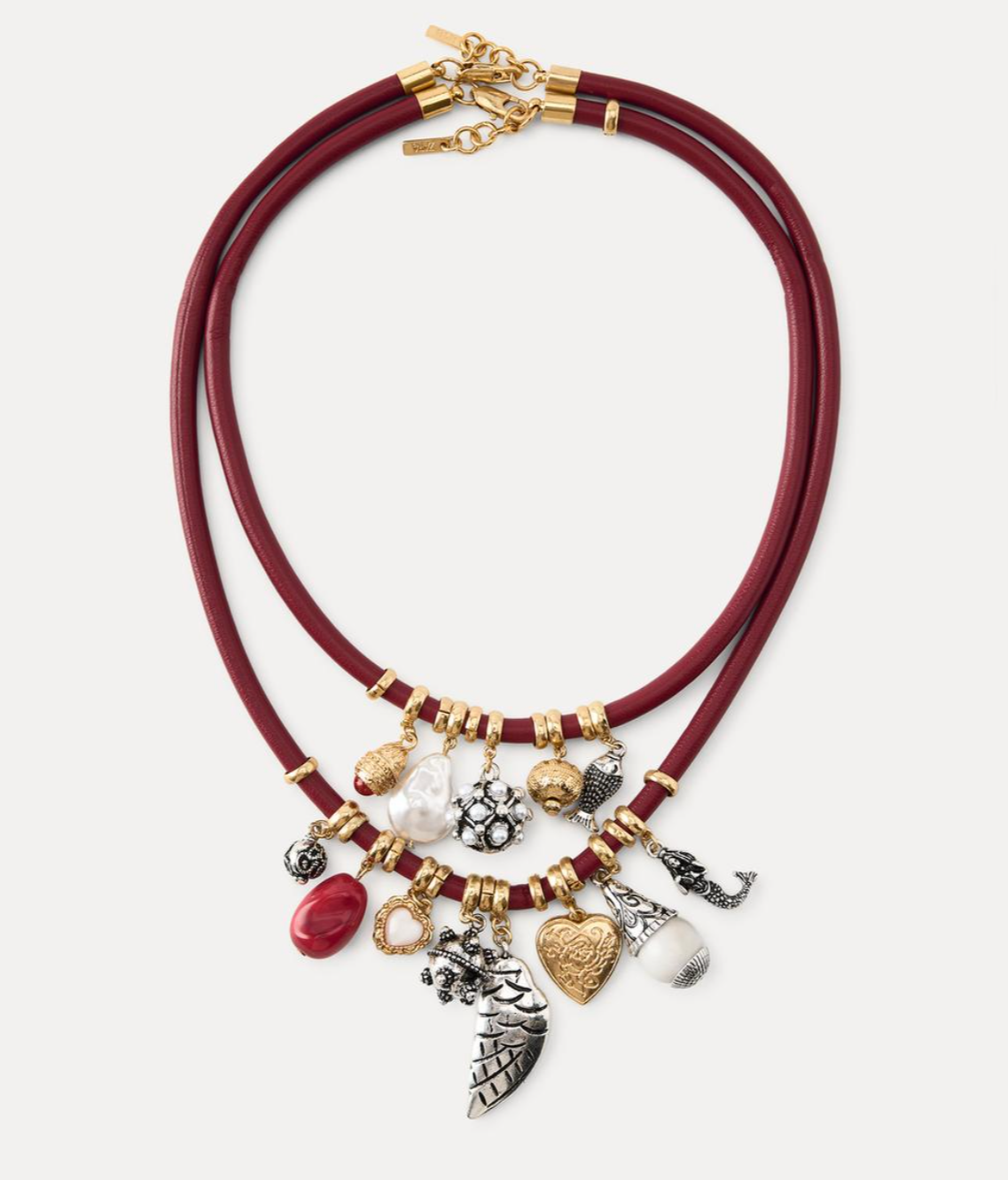 Collar de cordón con dos vueltas