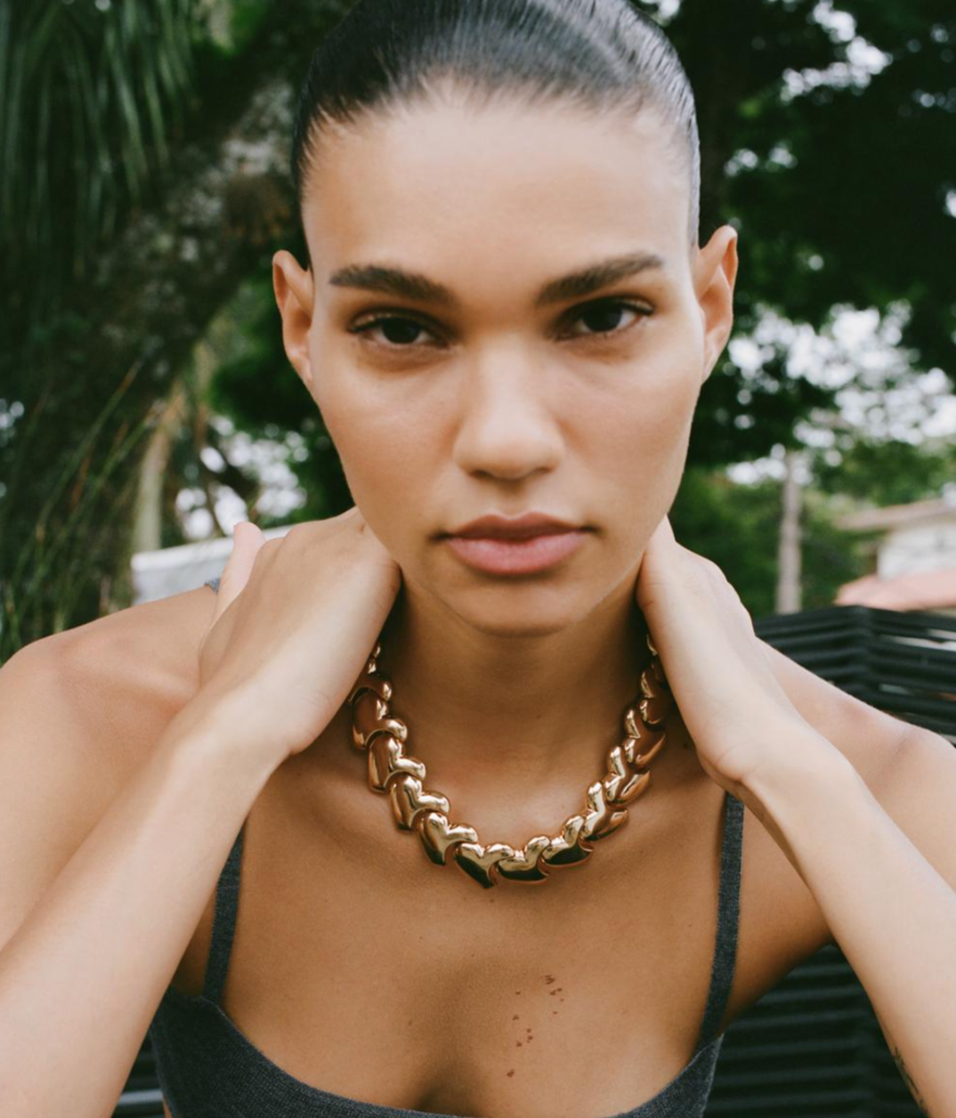 Collar de corazones