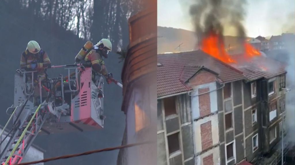 Muere el hombre que saltó huyendo de las llamas en el incendio de una vivienda en Basauri, Vizcaya