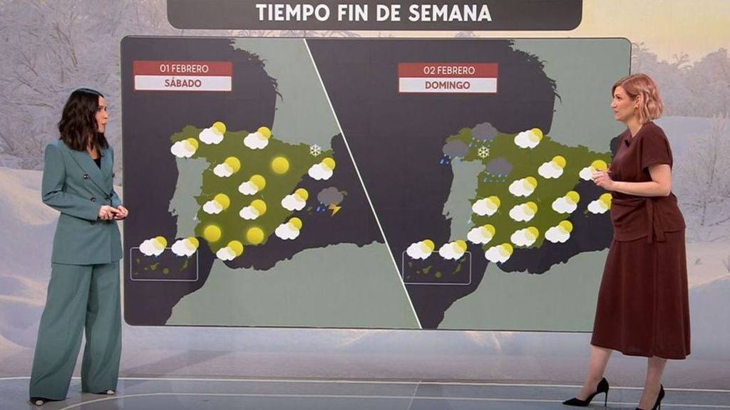 Un nuevo frente dará la bienvenida a febrero: se prevén chubascos en el oeste peninsular