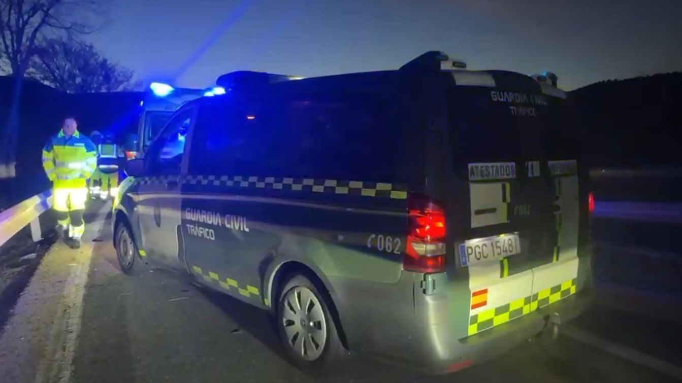 Furgoneta de la Guardia Civil de Tráfico en Madrid