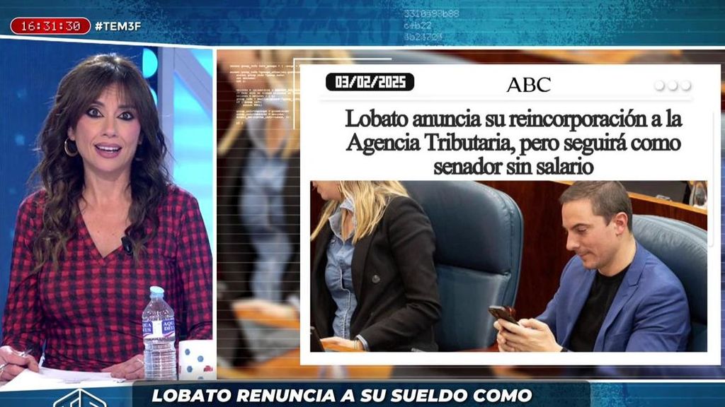 Lobato anuncia que se reincorpora a Hacienda y que renuncia a su sueldo como senador