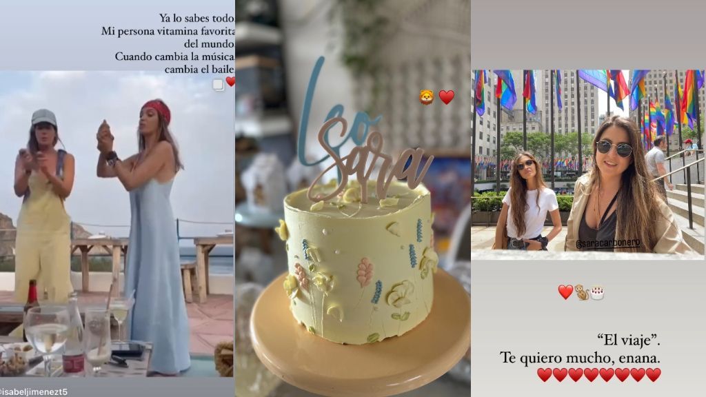 Las felicitaciones de Isabel Jiménez e Irene Carbonero, y la tarta de Sara y su sobrino