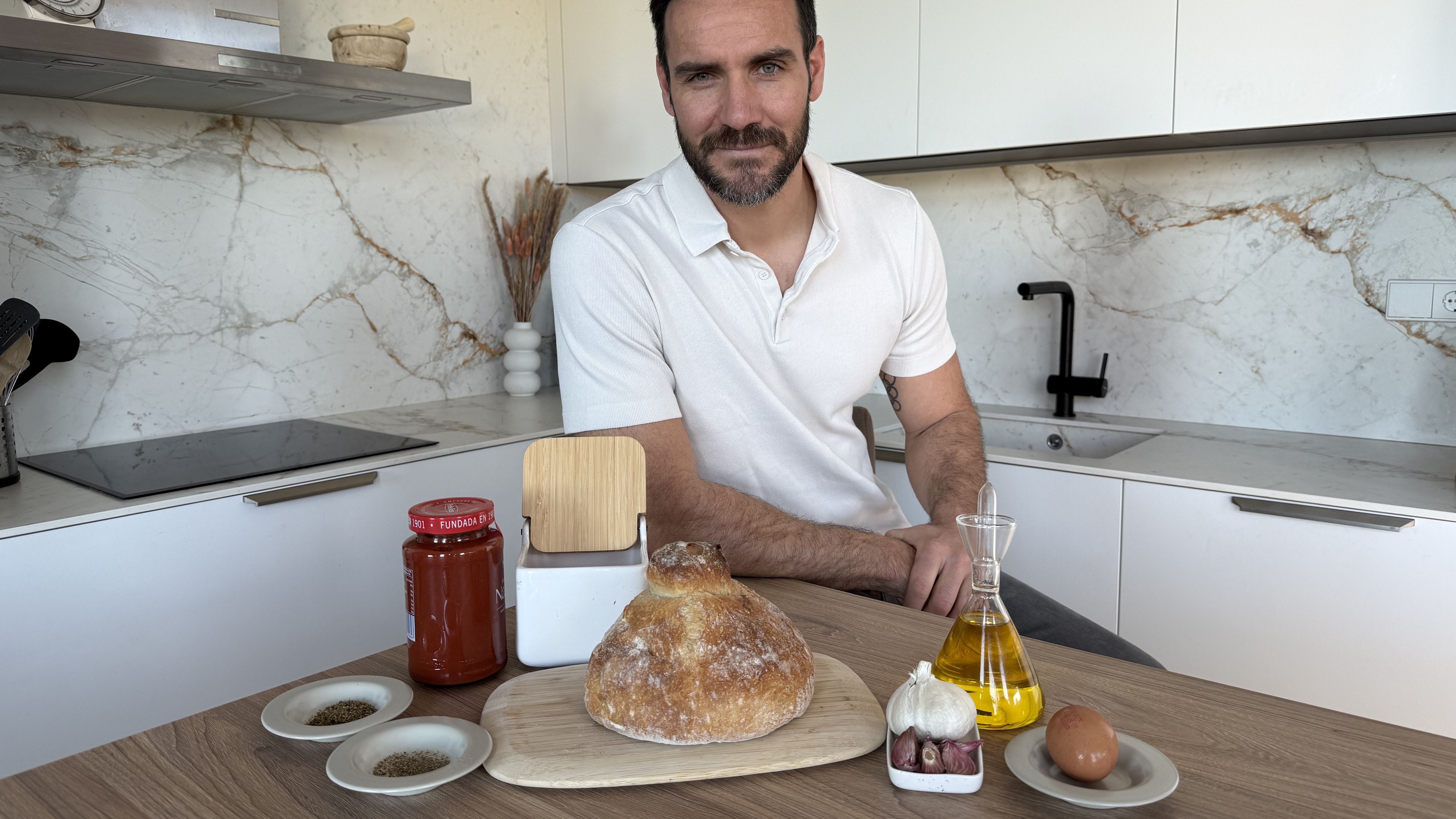 Los ingredientes del pan con sabor a pizza de Craviotto