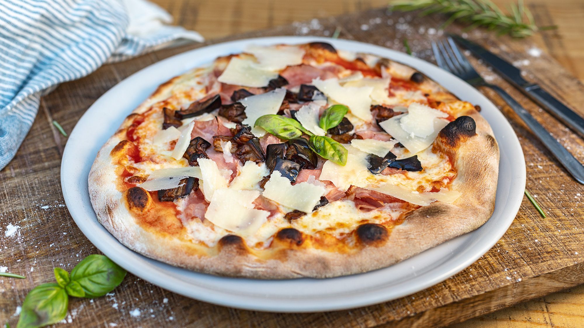 Pizza parmigiana de Beceite Camping