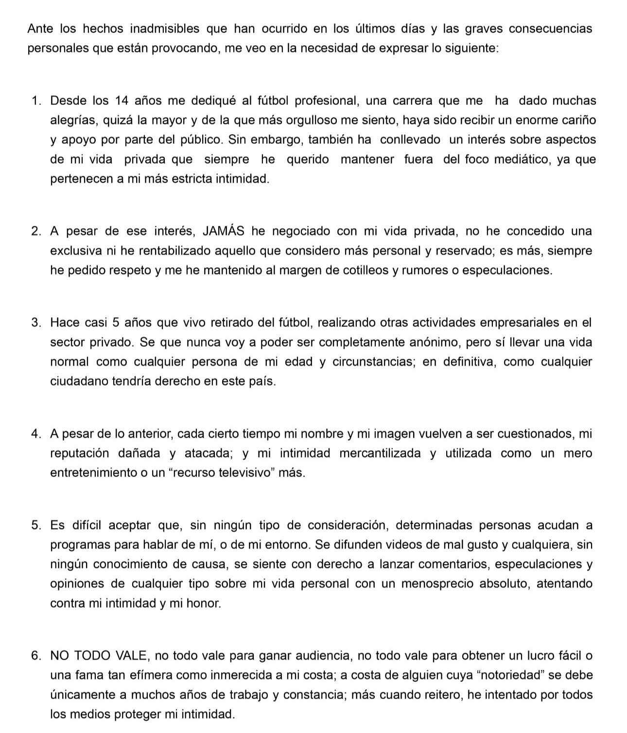 El comunicado de Iker Casillas