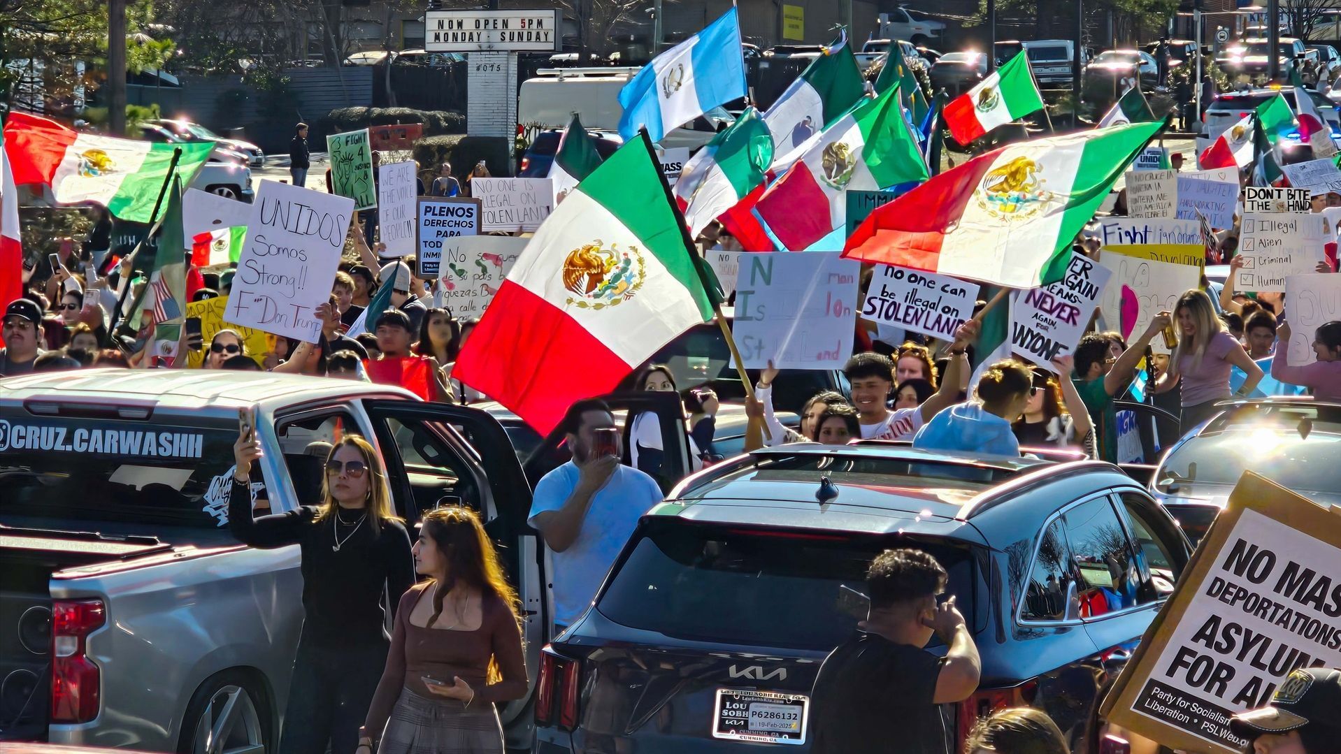Protestas en Atlanta contra los agentes del ICE.