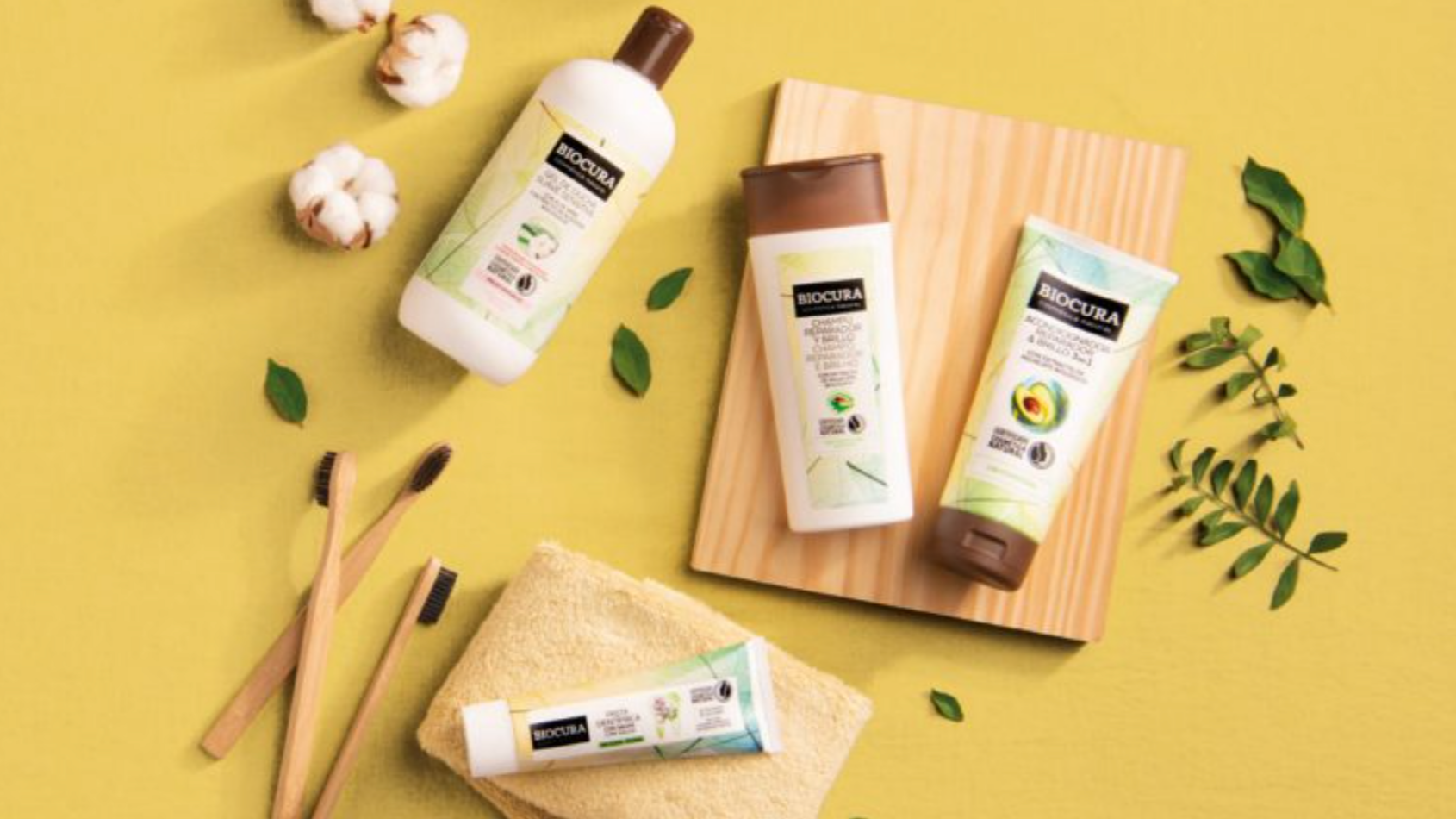 Algunos productos de la línea Biocura